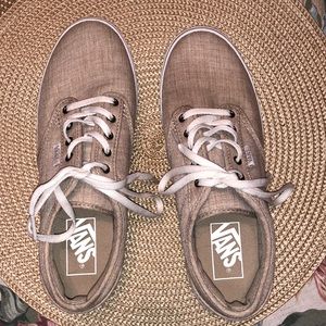 VANS khaki and white lace women shoes, size 6.5